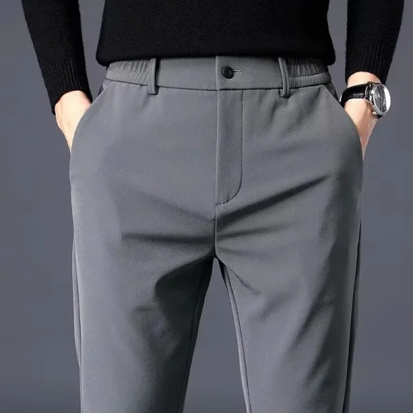 Summer New Stretch Soft Suit Pants Men Thin Fashion Business Elastic Waist Korean Slim Brand Clothes Casual Formal Trousers Male - Image 5
