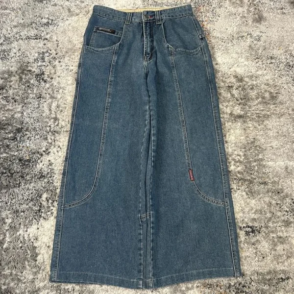 2024 Rare Vintage Y2K ECKO Plex DJ gigantic pocket wide leg baggy jeans street casual high quality pants for men and women - Image 2