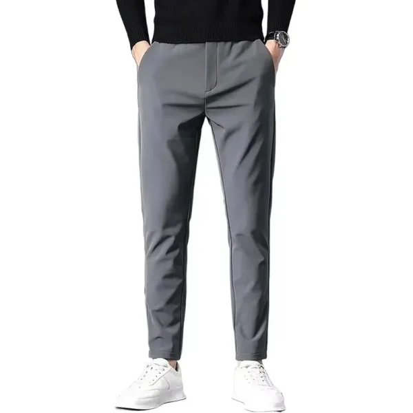Summer New Stretch Soft Suit Pants Men Thin Fashion Business Elastic Waist Korean Slim Brand Clothes Casual Formal Trousers Male - Image 6